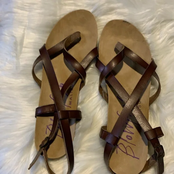 Blowfish Malibu Sandal size 10 leather braided detail - Picture 3 of 7